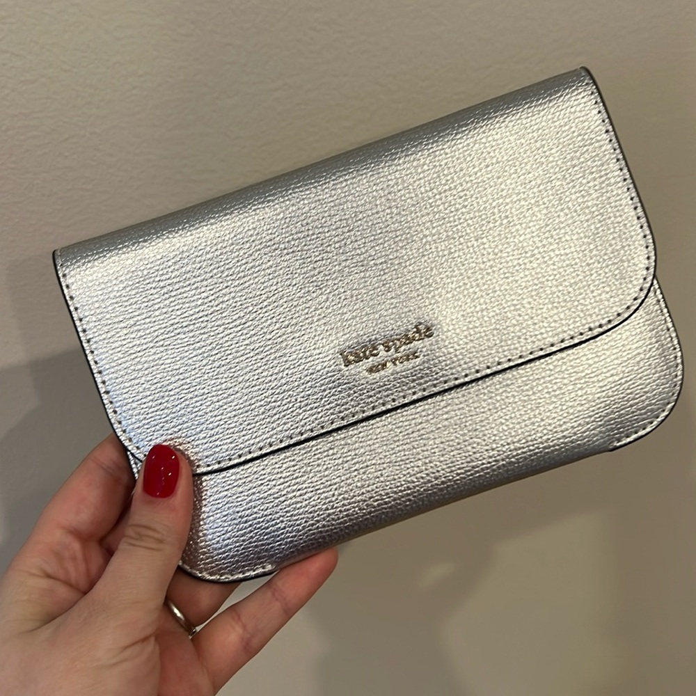 Kate Spade Silver Clutch